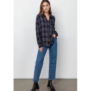 Rails Hunter Plaid Shirt in Grey Midnight Sky